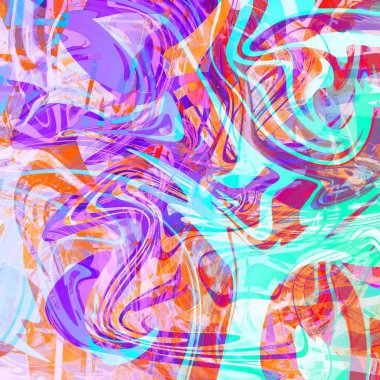 Yağlı boya çizgileri olan sıvı soyut arkaplan