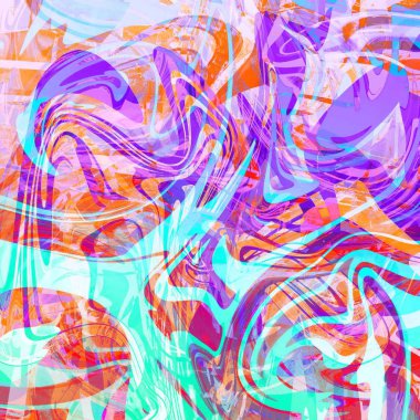 Yağlı boya çizgileri olan sıvı soyut arkaplan