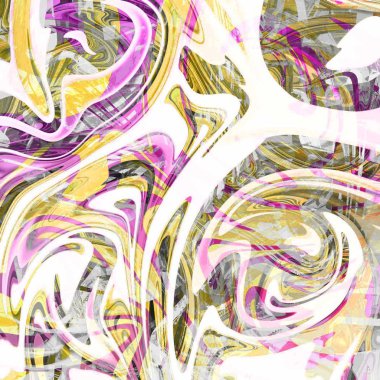 Yağlı boya çizgileri olan sıvı soyut arkaplan