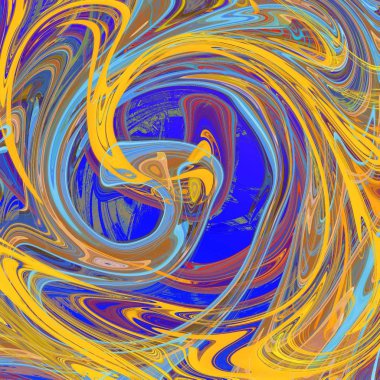 Yağlı boya çizgileri olan sıvı soyut arkaplan