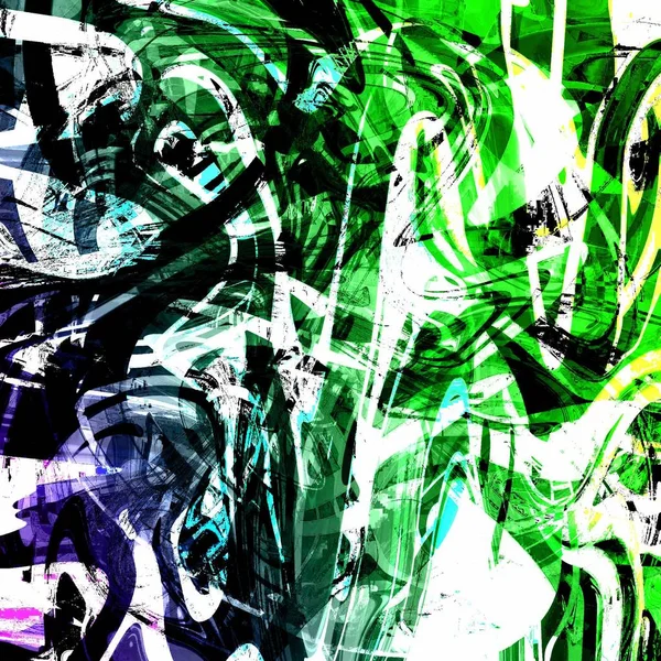 Yağlı boya çizgileri olan sıvı soyut arkaplan