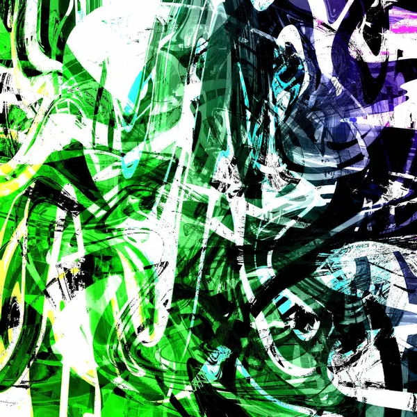 Yağlı boya çizgileri olan sıvı soyut arkaplan