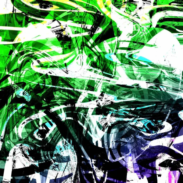 Yağlı boya çizgileri olan sıvı soyut arkaplan