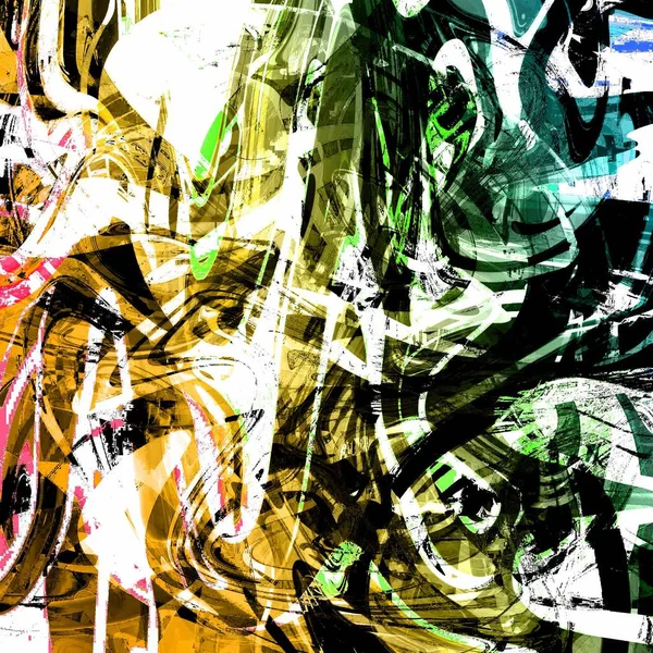 Yağlı boya çizgileri olan sıvı soyut arkaplan