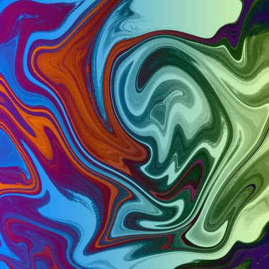 Yağlı boya çizgileri olan sıvı soyut arkaplan