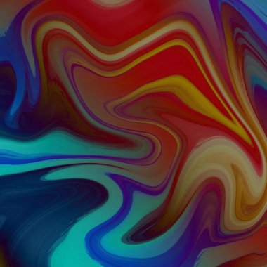 Yağlı boya çizgileri olan sıvı soyut arkaplan