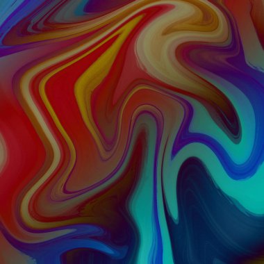 Yağlı boya çizgileri olan sıvı soyut arkaplan