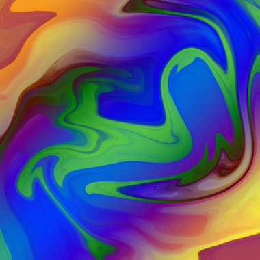 Yağlı boya çizgileri olan sıvı soyut arkaplan