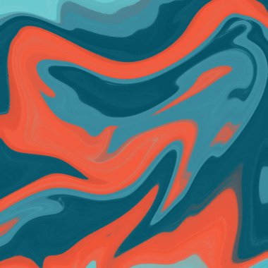 Yağlı boya çizgileri olan sıvı soyut arkaplan