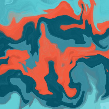 Yağlı boya çizgileri olan sıvı soyut arkaplan