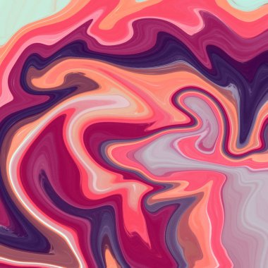 Yağlı boya çizgileri olan sıvı soyut arkaplan