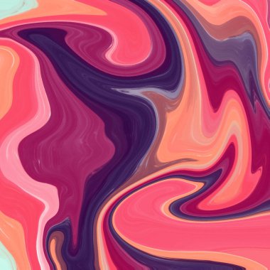 Yağlı boya çizgileri olan sıvı soyut arkaplan