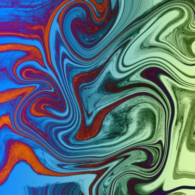 Yağlı boya çizgileri olan sıvı soyut arkaplan