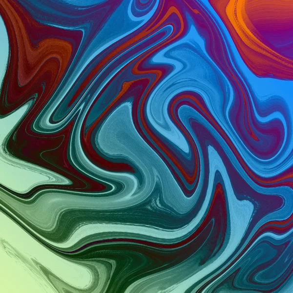 Yağlı boya çizgileri olan sıvı soyut arkaplan