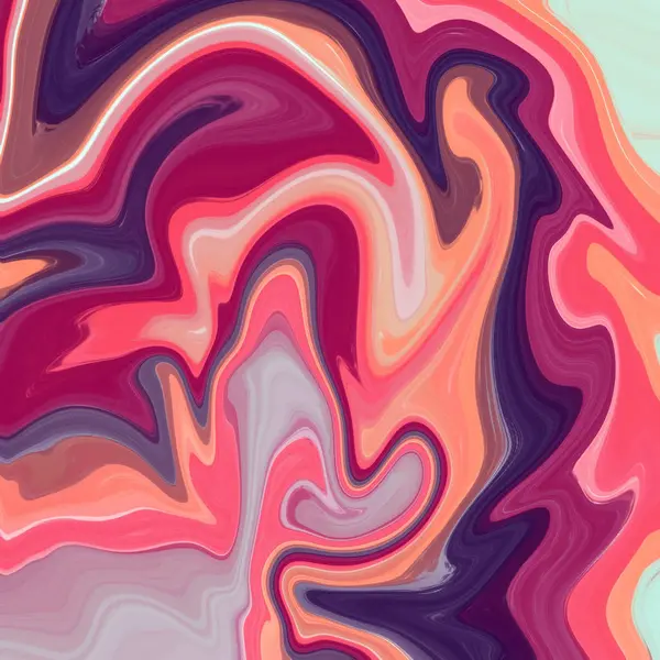 Yağlı boya çizgileri olan sıvı soyut arkaplan