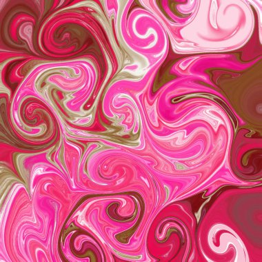 Yağlı boya çizgileri olan sıvı soyut arkaplan