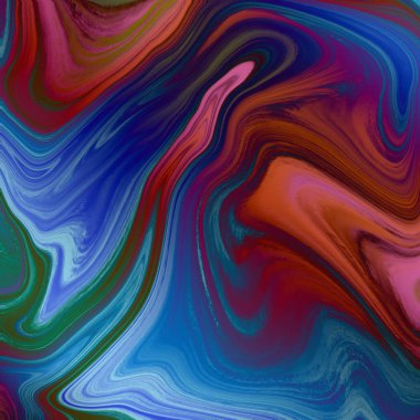 Yağlı boya çizgileri olan sıvı soyut arkaplan