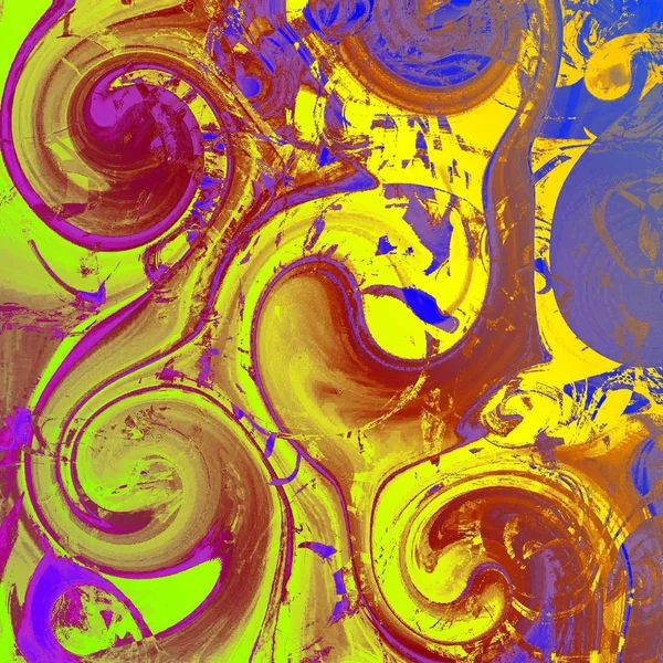 Liquid abstract background with oil painting streaks — Stock Photo, Image