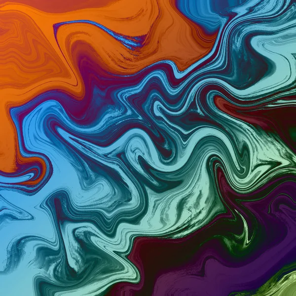 Liquid abstract background with oil painting streaks — Stock Photo, Image