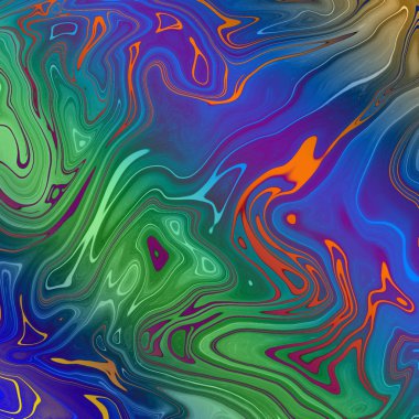 Yağlı boya çizgileri olan sıvı soyut arkaplan