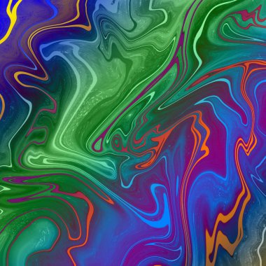 Yağlı boya çizgileri olan sıvı soyut arkaplan