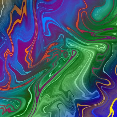 Yağlı boya çizgileri olan sıvı soyut arkaplan