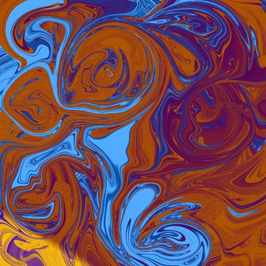 Yağlı boya çizgileri olan sıvı soyut arkaplan