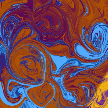 Yağlı boya çizgileri olan sıvı soyut arkaplan