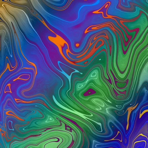 Liquid abstract background with oil painting streaks — Stock Photo, Image