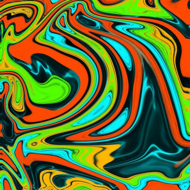 Yağlı boya çizgileri olan sıvı soyut arkaplan