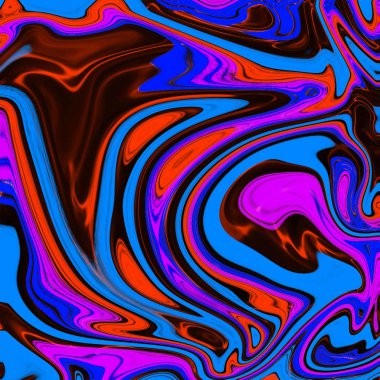 Yağlı boya çizgileri olan sıvı soyut arkaplan