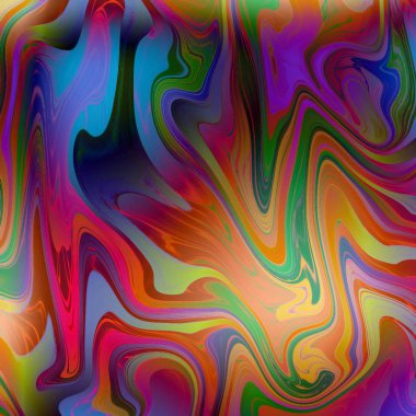 Yağlı boya çizgileri olan sıvı soyut arkaplan