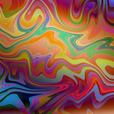 Yağlı boya çizgileri olan sıvı soyut arkaplan