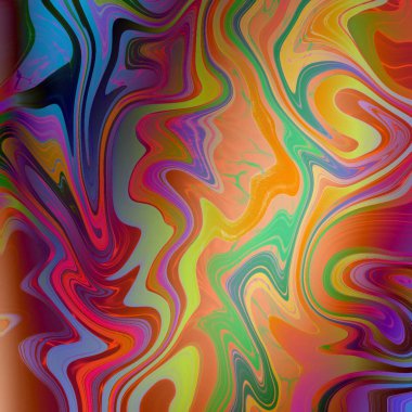 Yağlı boya çizgileri olan sıvı soyut arkaplan