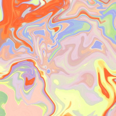 Yağlı boya çizgileri olan sıvı soyut arkaplan