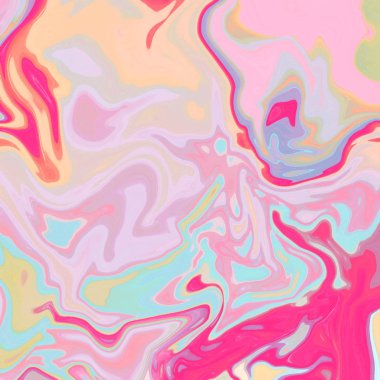 Yağlı boya çizgileri olan sıvı soyut arkaplan