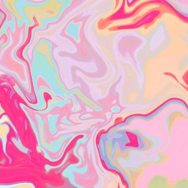 Yağlı boya çizgileri olan sıvı soyut arkaplan