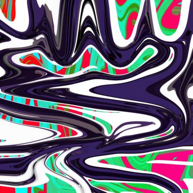 Yağlı boya çizgileri olan sıvı soyut arkaplan