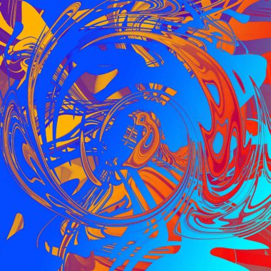 Yağlı boya çizgileri olan sıvı soyut arkaplan