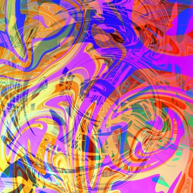 Yağlı boya çizgileri olan sıvı soyut arkaplan