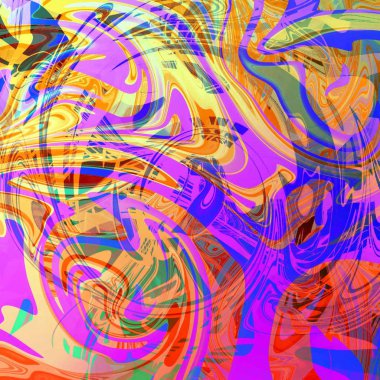 Yağlı boya çizgileri olan sıvı soyut arkaplan