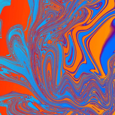 Yağlı boya çizgileri olan sıvı soyut arkaplan