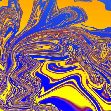 Yağlı boya çizgileri olan sıvı soyut arkaplan