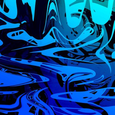 Yağlı boya çizgileri olan sıvı soyut arkaplan