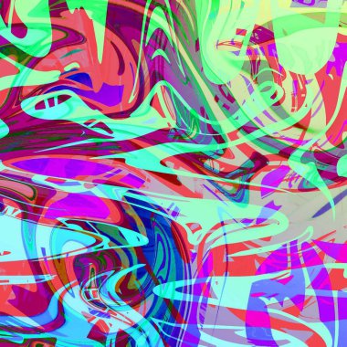 Yağlı boya çizgileri olan sıvı soyut arkaplan