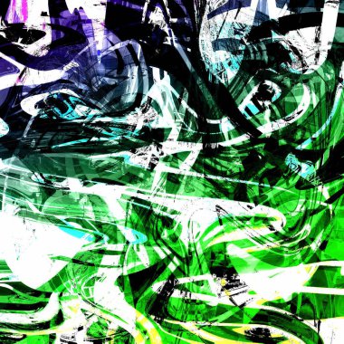 Yağlı boya çizgileri olan sıvı soyut arkaplan