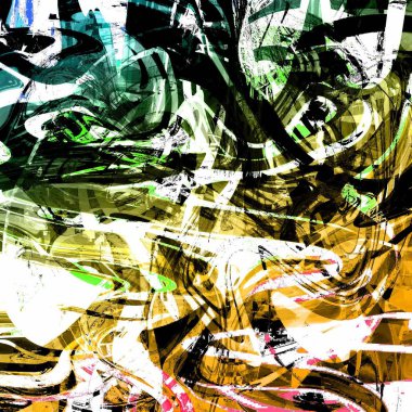 Yağlı boya çizgileri olan sıvı soyut arkaplan