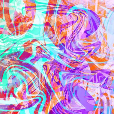 Yağlı boya çizgileri olan sıvı soyut arkaplan