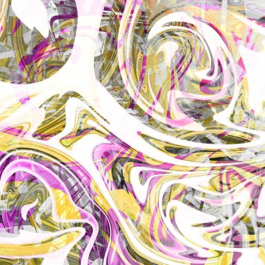 Yağlı boya çizgileri olan sıvı soyut arkaplan