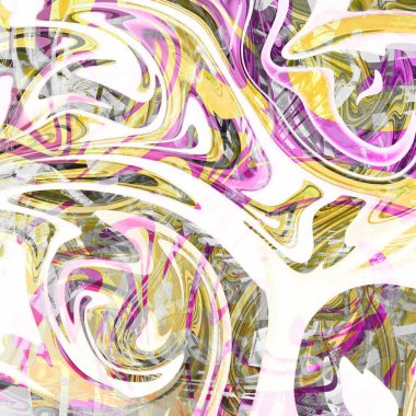 Yağlı boya çizgileri olan sıvı soyut arkaplan